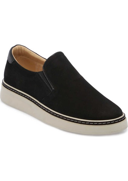 Siyah Hakiki Nubuk Deri Erkek Loafer - E24I1AY56600-A64