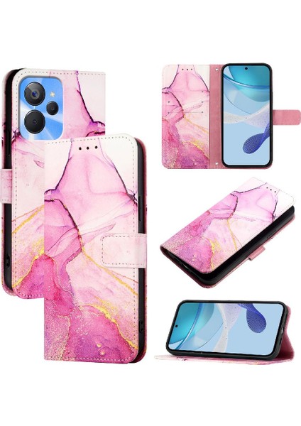 Realme 10 5G/10T 5G/10S 5g Cüzdan Kickstand Mermer Desen Pu (Yurt Dışından)