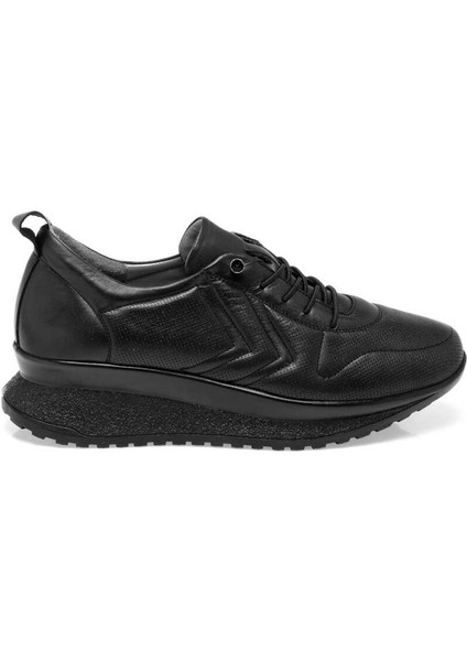 Siyah Hakiki Deri Kadın Sneaker - K24I1AY67094-A23