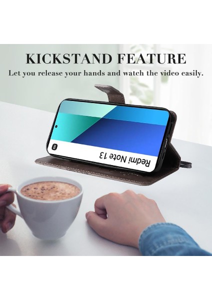 Xiaomi Redmi Not 13 Için Flip Case 4g Flip Kickstand Pu Deri Darbeye (Yurt Dışından)