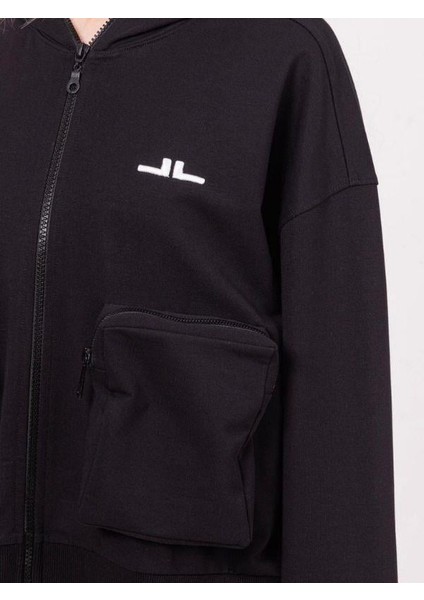 Kız Çocuk Pamuklu Fermuarlı Kapüşonlu Büyük Cepli Sweatshirt modelleri