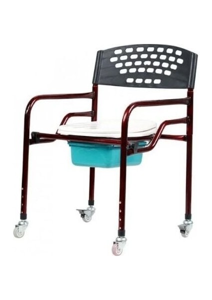 Katlanır Tekerlekli Klozet Yükseltici Tuvalet Sandalyesi