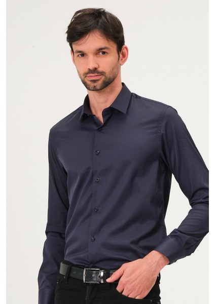 Erkek Klasik Slim Fit Saten Gömlek fiyatları