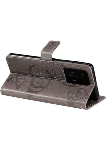 Xiaomi Mix 4 Flip Kickstand Darbeye Kapak Pu Deri ile Flip Case (Yurt Dışından)