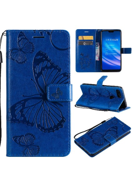 Kart Yuvası Standı ile Xiaomi 8 Lite Pu Deri Için Flip Case Darbeye (Yurt Dışından)