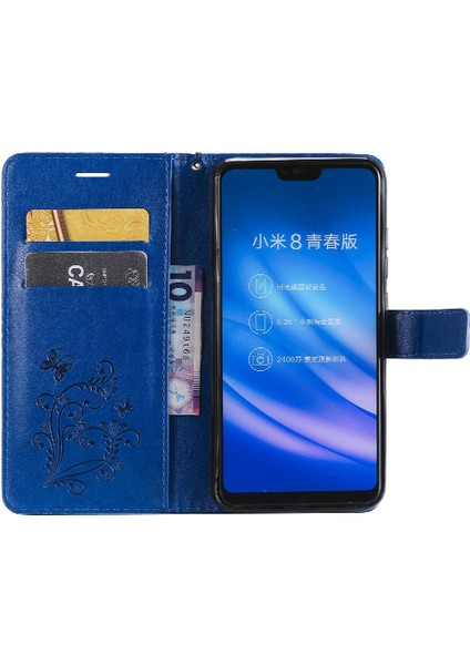 Kart Yuvası Standı ile Xiaomi 8 Lite Pu Deri Için Flip Case Darbeye (Yurt Dışından)