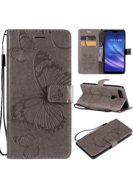 Kart Yuvası Standı ile Xiaomi 8 Lite Pu Deri Için Flip Case Darbeye (Yurt Dışından)