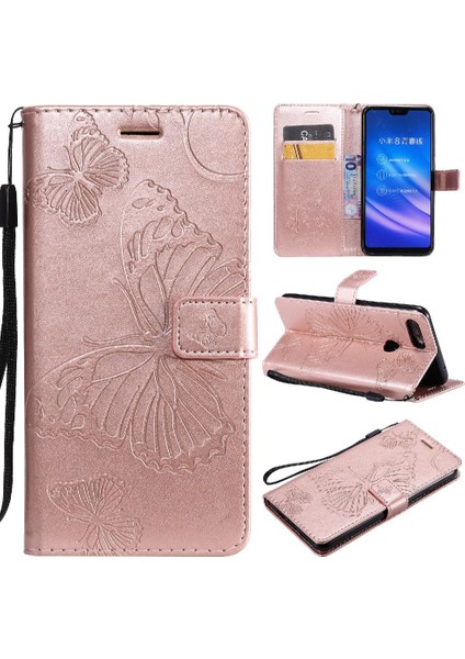 Kart Yuvası Standı ile Xiaomi 8 Lite Pu Deri Için Flip Case Darbeye (Yurt Dışından)