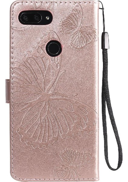 Kart Yuvası Standı ile Xiaomi 8 Lite Pu Deri Için Flip Case Darbeye (Yurt Dışından)