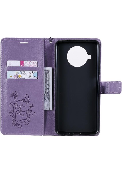 Xiaomi 10T Lite 5g Için Flip Case Kart Yuvası Standı ile Pu Deri Flip Case (Yurt Dışından)