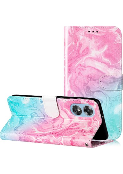 Oppo A17/A17K Pu Deri Cüzdan Tam Koruma Manyetik Için Flip Case (Yurt Dışından)
