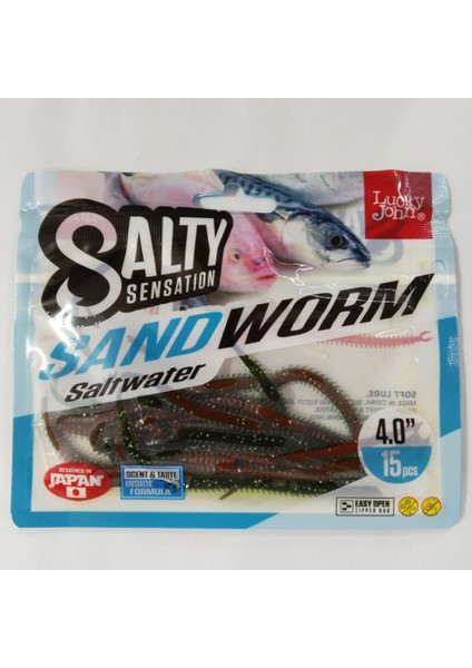 Sandworm Saltwater 10 cm Lrf Silikon Yem 15 Li Paket - F41