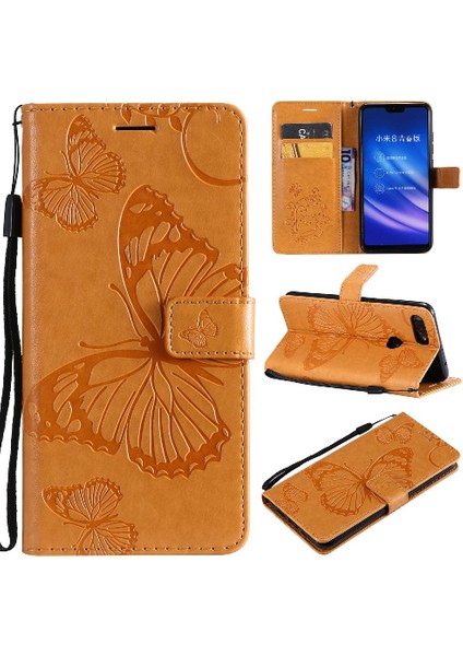 Kart Yuvası Standı ile Xiaomi 8 Lite Pu Deri Için Flip Case Darbeye (Yurt Dışından)