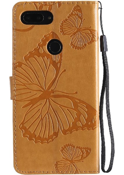 Kart Yuvası Standı ile Xiaomi 8 Lite Pu Deri Için Flip Case Darbeye (Yurt Dışından)