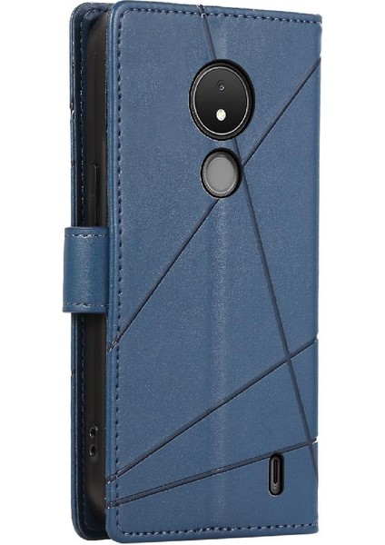 Nokia C21 Şok Emici Üç Kart Yuvaları Kickstand Için Flip Case (Yurt Dışından)