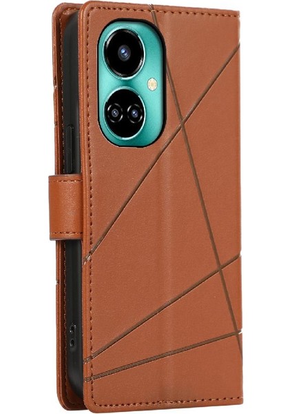 Tecno Camon 19 Şok Emici Kickstand Darbeye Üç Için Flip Case (Yurt Dışından)