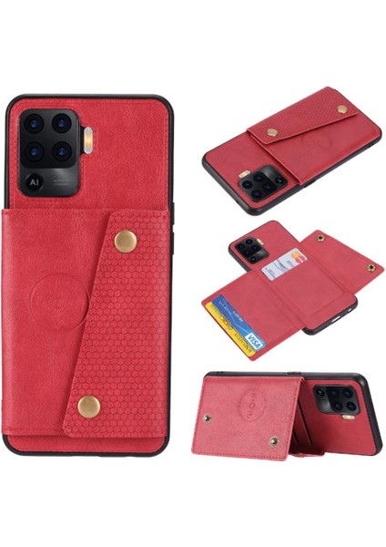 Oppo Reno5 F Kart Tutucu Cüzdan Kılıf Için Cüzdan Kılıf Darbeye Koruyucu (Yurt Dışından)