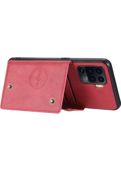 Oppo Reno5 F Kart Tutucu Cüzdan Kılıf Için Cüzdan Kılıf Darbeye Koruyucu (Yurt Dışından)