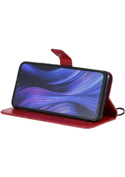 Kart Yuvası ile Xiaomi Redmi 9 Pu Deri Flip Kickstand Için Flip Case (Yurt Dışından)