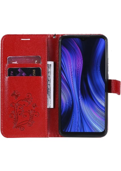 Kart Yuvası ile Xiaomi Redmi 9 Pu Deri Flip Kickstand Için Flip Case (Yurt Dışından)