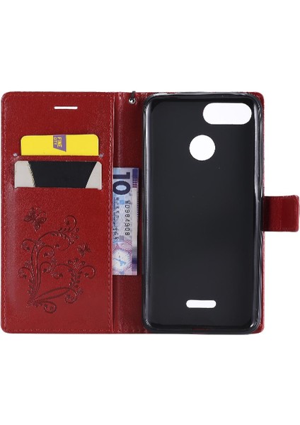 Xiaomi Redmi Için Flip Case 6/6A Kart Yuvası Standı ile Darbeye Kapak Pu (Yurt Dışından)