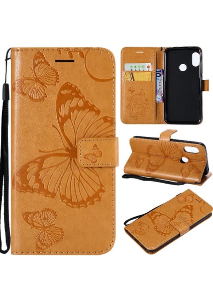 Xiaomi A2 Lite Için Flip Case Kart Yuvası ile Pu Deri Manyetik Kapak Çevirin (Yurt Dışından)