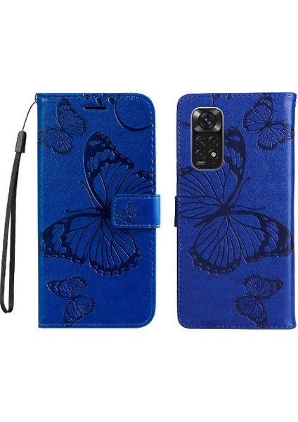 Xiaomi Redmi Not 11 Için Flip Case Kart Yuvası ile 4g Darbeye Kapak Pu (Yurt Dışından)