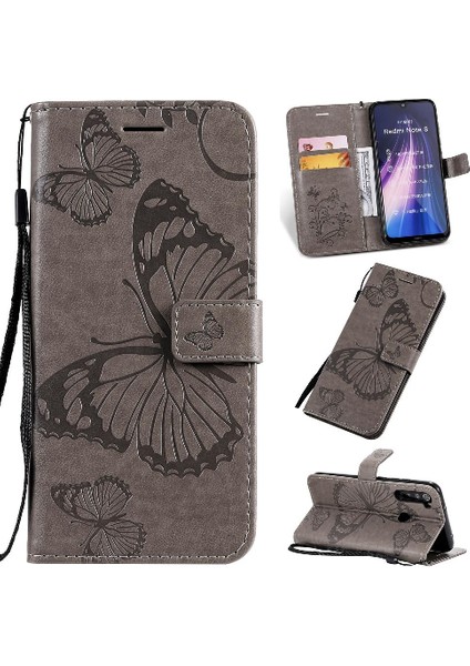 Kart Yuvası Standı ile Xiaomi Redmi Not 8 Için Flip Case Kickstand Pu (Yurt Dışından)