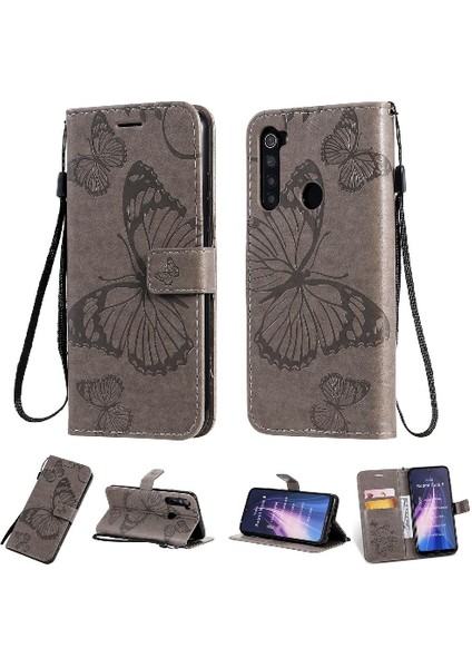 Kart Yuvası Standı ile Xiaomi Redmi Not 8 Için Flip Case Kickstand Pu (Yurt Dışından)