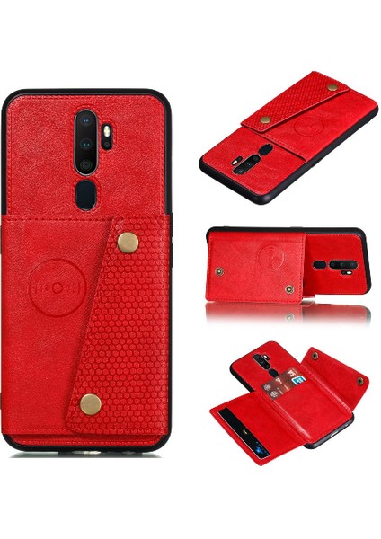 Oppo A9 2020 Buit Için Cüzdan Kılıf Demir Cüzdan Kılıf Kickstand Darbeye (Yurt Dışından)