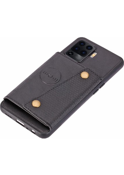 Oppo Reno5 F Kart Tutucu Cüzdan Kılıf Için Cüzdan Kılıf Darbeye Koruyucu (Yurt Dışından)