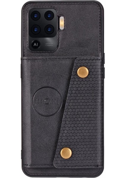 Oppo Reno5 F Kart Tutucu Cüzdan Kılıf Için Cüzdan Kılıf Darbeye Koruyucu (Yurt Dışından)