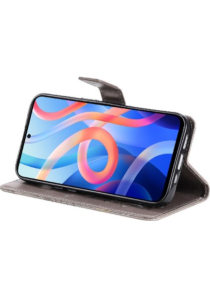 Xiaomi Redmi Için Flip Case Poco M4 Pro 5g Kart Yuvası Standı ile Pu Deri (Yurt Dışından)