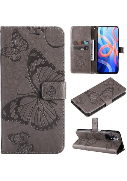 Xiaomi Redmi Için Flip Case Poco M4 Pro 5g Kart Yuvası Standı ile Pu Deri (Yurt Dışından)