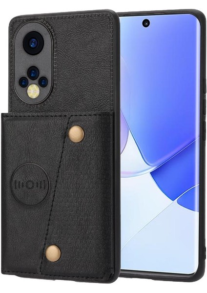 Cüzdan Kılıf Için Huawei Nova 9 Darbeye Koruyucu Kickstand Buit Demir (Yurt Dışından)