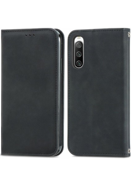 Sony Xperia 10 Iv Için Flip Case Cüzdan Kapak Basit Iş Deri (Yurt Dışından)