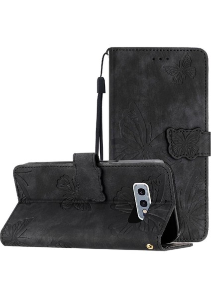 Samsung Galaxy S10E Pu Deri Cüzdan Kart Yuvaları Tutucu Için Flip Case (Yurt Dışından)