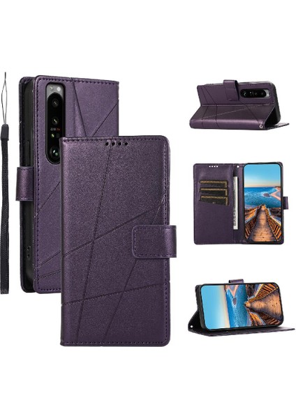 Sony Xperia 1 Iii Için Flip Case Darbeye Şok Emici Üç Kart (Yurt Dışından)