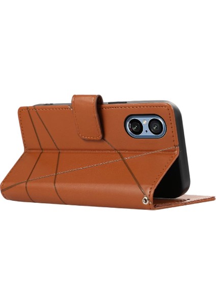 Sony Xperia 5 V Için Flip Case Darbeye Üç Kart Yuvaları Şok Emici (Yurt Dışından)