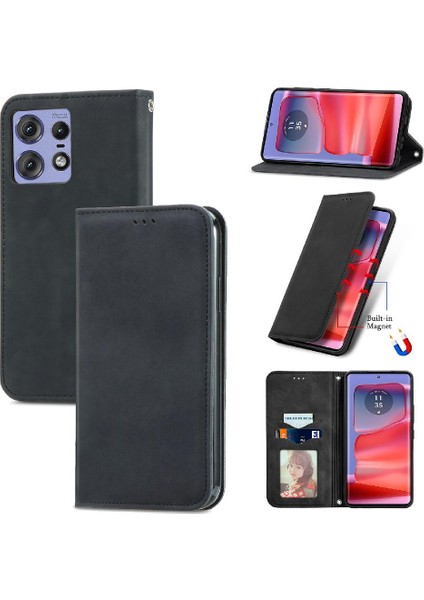 Motorola Moto Kenar 50 Pro Cüzdan Kılıf Için Flip Case Darbeye (Yurt Dışından)
