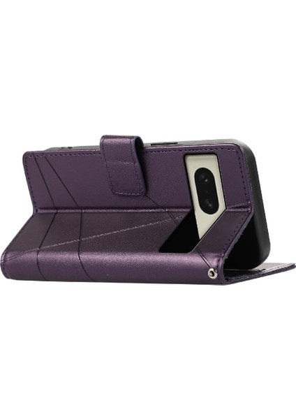 Google Piksel 8 Şok Emici Kickstand Üç Kart Yuvaları Için Flip Case (Yurt Dışından)