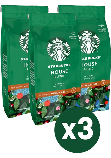 House Blend Öğütülmüş Kahve 3X200 gr