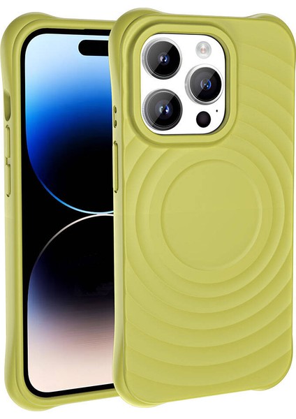Apple iPhone 14 Pro Max Kılıf Magsafe Şarj Özellikli Airbagli Mat Görünümlü Kapak (Hepi)