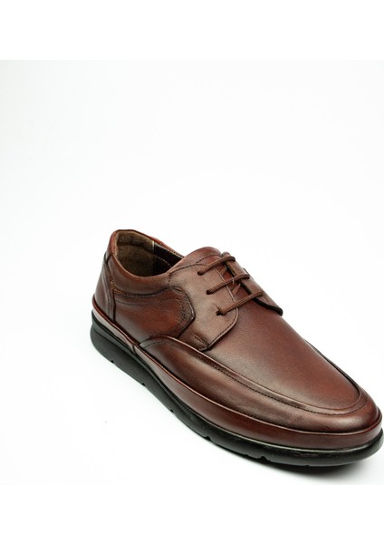 Restfull 9001 Kahverengi Deri Bağcıklı Comfort Erkek Günlük Ayakkabı