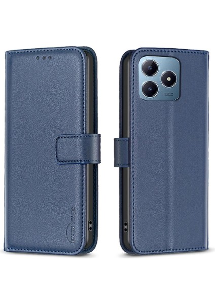 Realme C61 Çoklu Kart Yuvası Çok Renkli Cüzdan Deri Çanta Için Flip Case (Yurt Dışından)