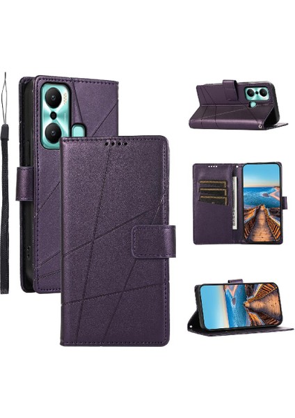 YH Mall Infinix Sıcak 20 Oynamak Için Flip Case Üç Kart Yuvaları Darbeye Kickstand (Yurt Dışından)