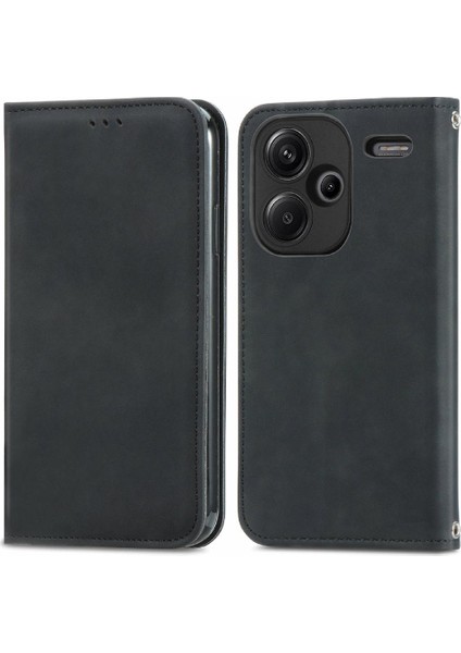 Xiaomi Redmi Not Için Flip Case 13 Pro Artı Kapak Çevirin Deri Kılıf Basit (Yurt Dışından)