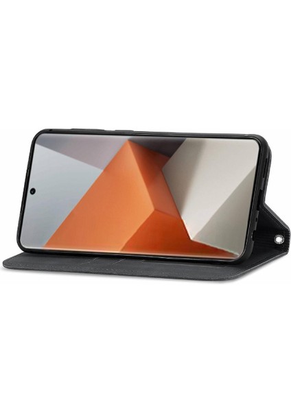 Xiaomi Redmi Not Için Flip Case 13 Pro Artı Kapak Çevirin Deri Kılıf Basit (Yurt Dışından)