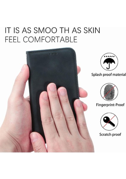 Xiaomi Redmi Not Için Flip Case 13 Pro Artı Kapak Çevirin Deri Kılıf Basit (Yurt Dışından)