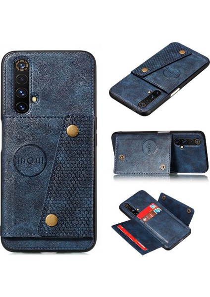 Realme X50 5g Cüzdan Kılıf Için Cüzdan Kılıf Kart Tutucu Darbeye Kickstand (Yurt Dışından)